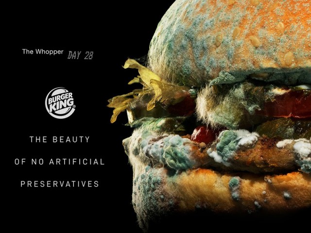 Burger King serves up a disturbingly moldy Whopper to promote going preservative-free