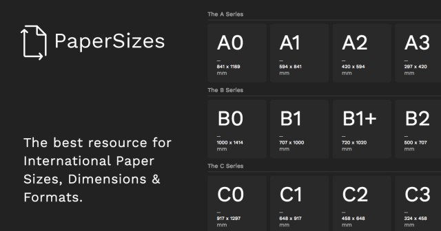 Paper Sizes